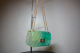Small Woman Jelly Crossbody Bag, Green and Yellow
